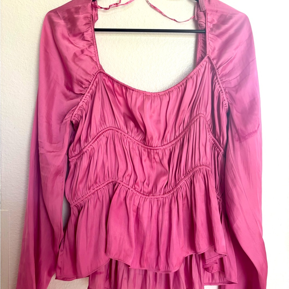 Beautiful silk shirt with pattern.